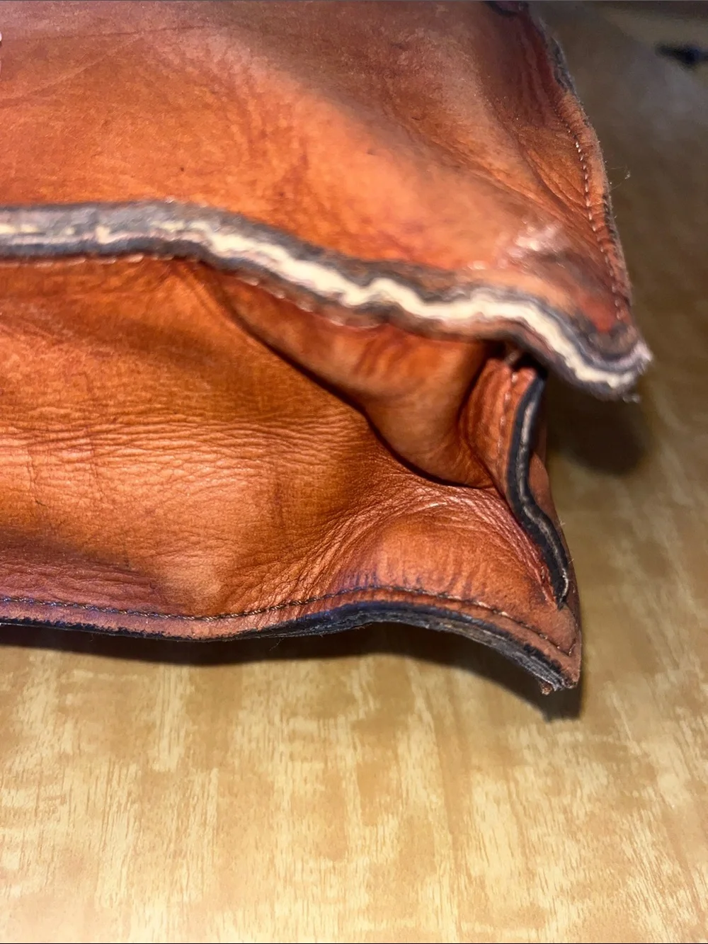 Source Unknown Tan Leather Briefcase - Classic Men’s Carryall